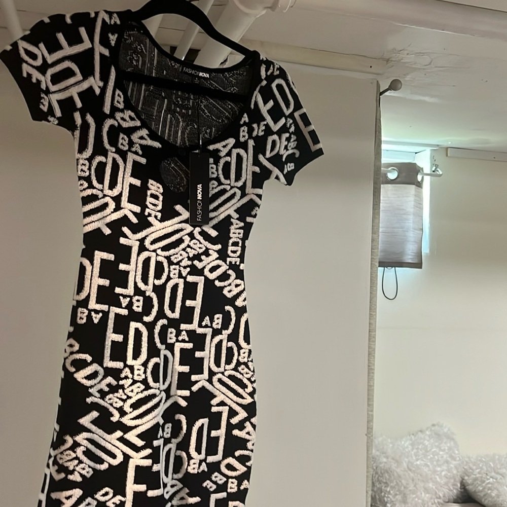 Black and White Alphabet Dress